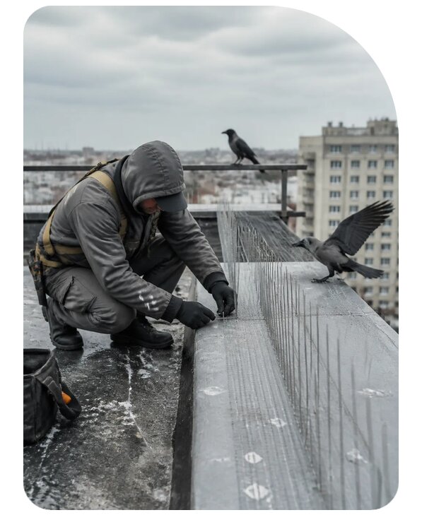 Защита от ворон под ключ в Гусе-Хрустальном по цене от 5349 р. | Сенат-Гсь